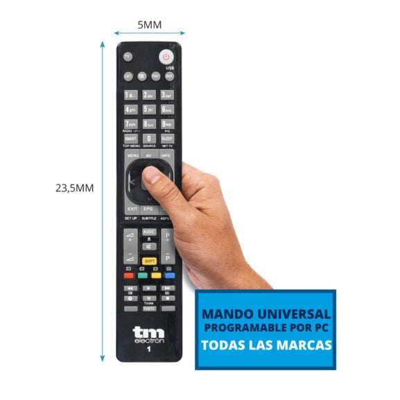 Mando a Distancia Universal TM Electron 1 en 1 Programable con PC