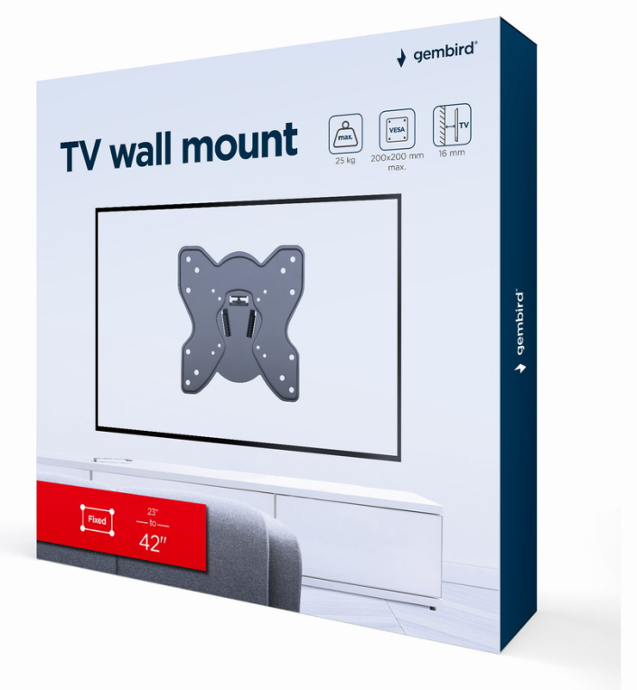 Soporte de Pared Gembird para TV Inclinable 23"-42" 25 kg