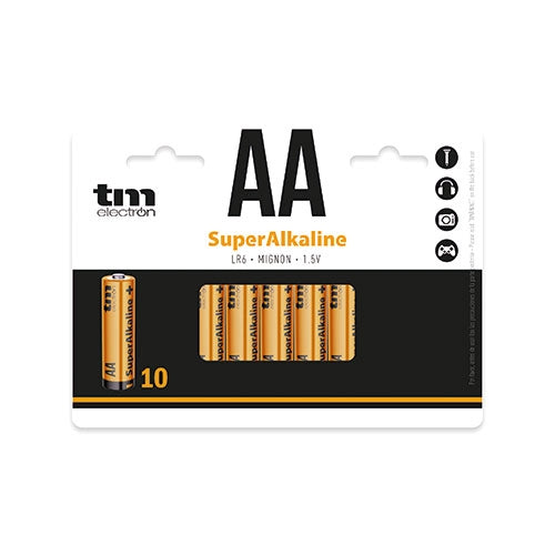 Pilas Alcalinas AA LR6 TM Electron, Blíster de 10 Unidades